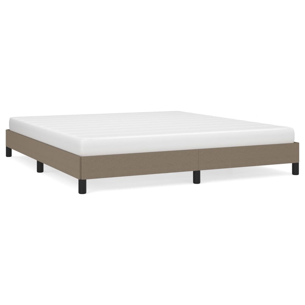 vidaXL Cadru de pat fără saltea, gri taupe, 160x200 cm, textil vidaXL Cadru de pat fără saltea, gri taupe, 160x200 cm, textil
