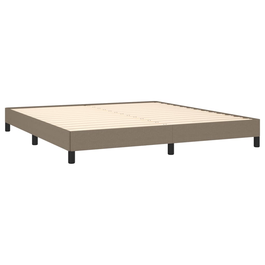vidaXL Cadru de pat fără saltea, gri taupe, 160x200 cm, textil vidaXL Cadru de pat fără saltea, gri taupe, 160x200 cm, textil
