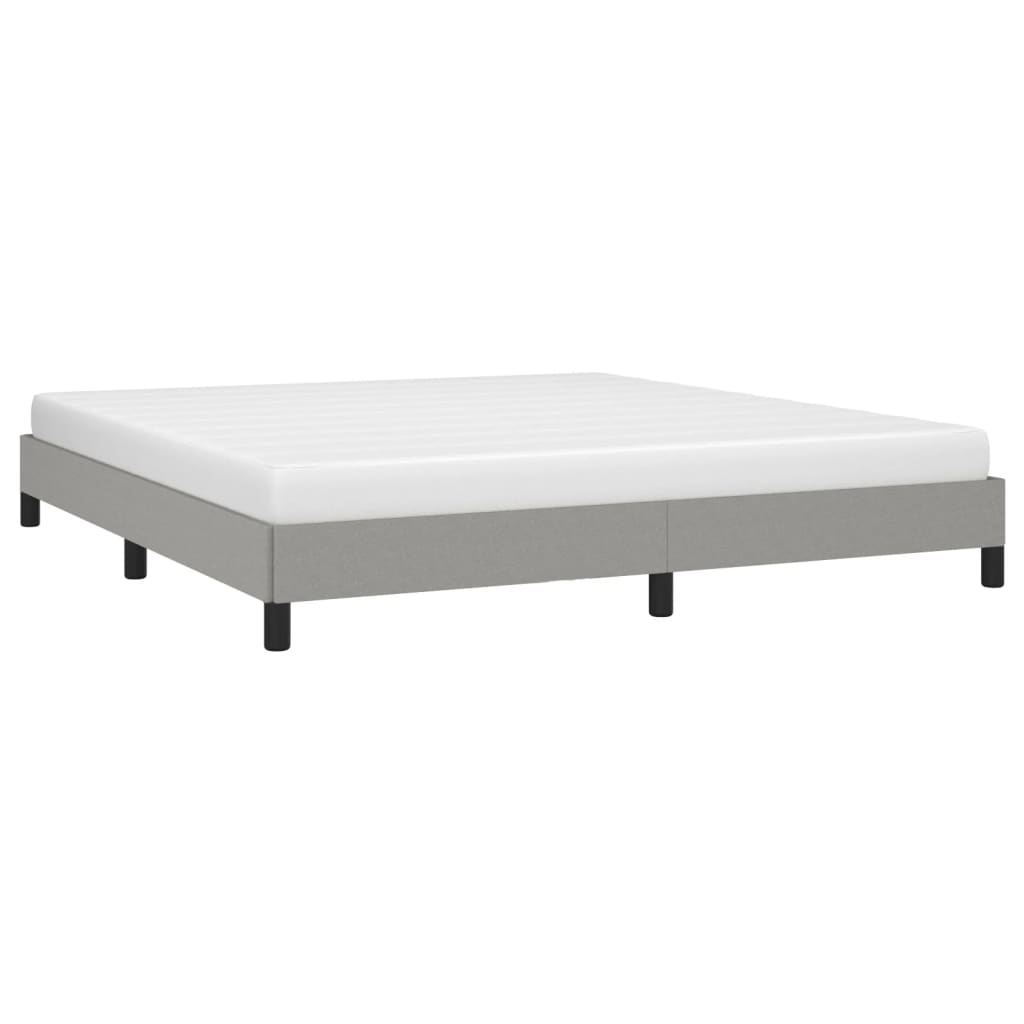 vidaXL Cadru de pat fără saltea, gri deschis, 180x200 cm, textil