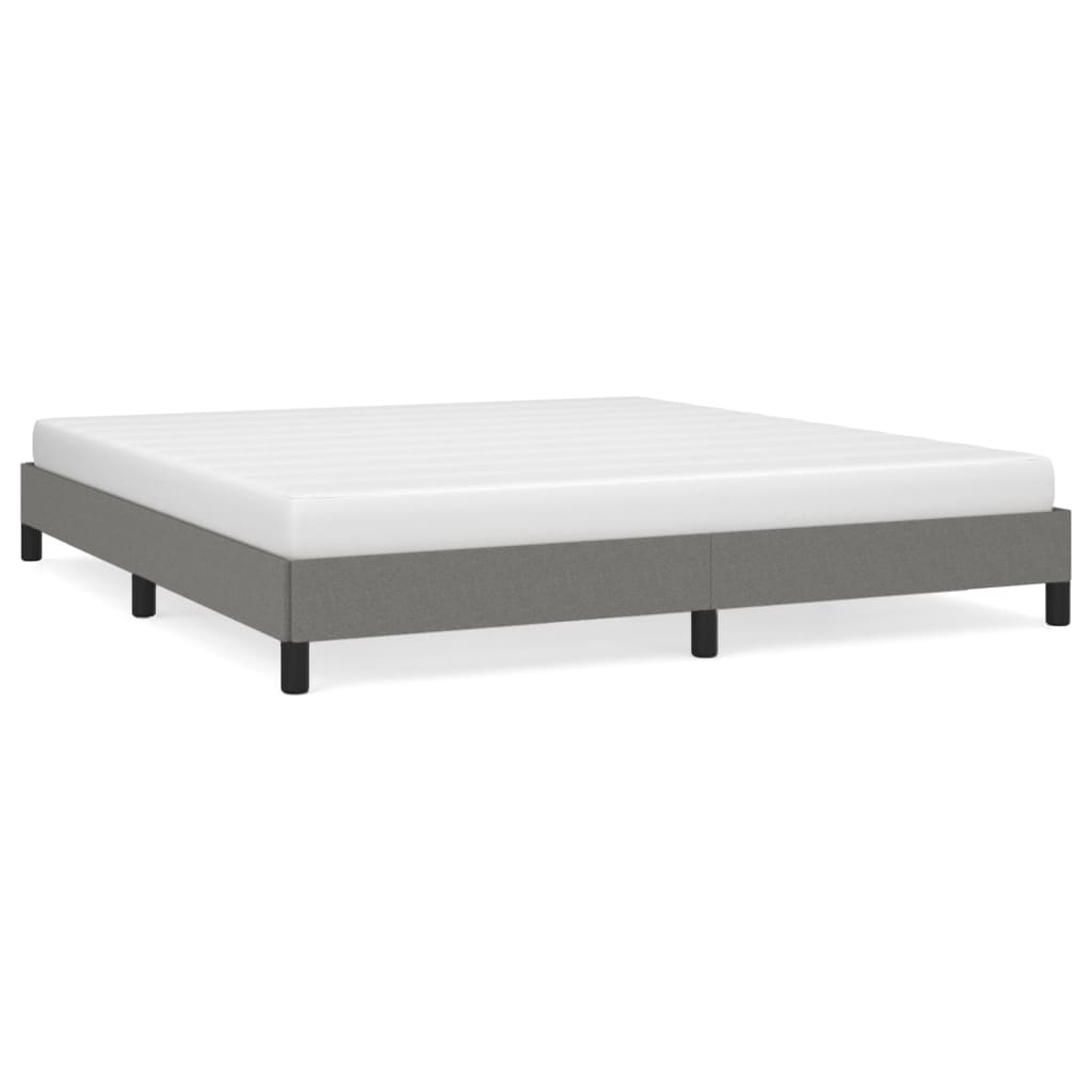 vidaXL Cadru de pat fără saltea, gri închis, 180x200 cm, textil