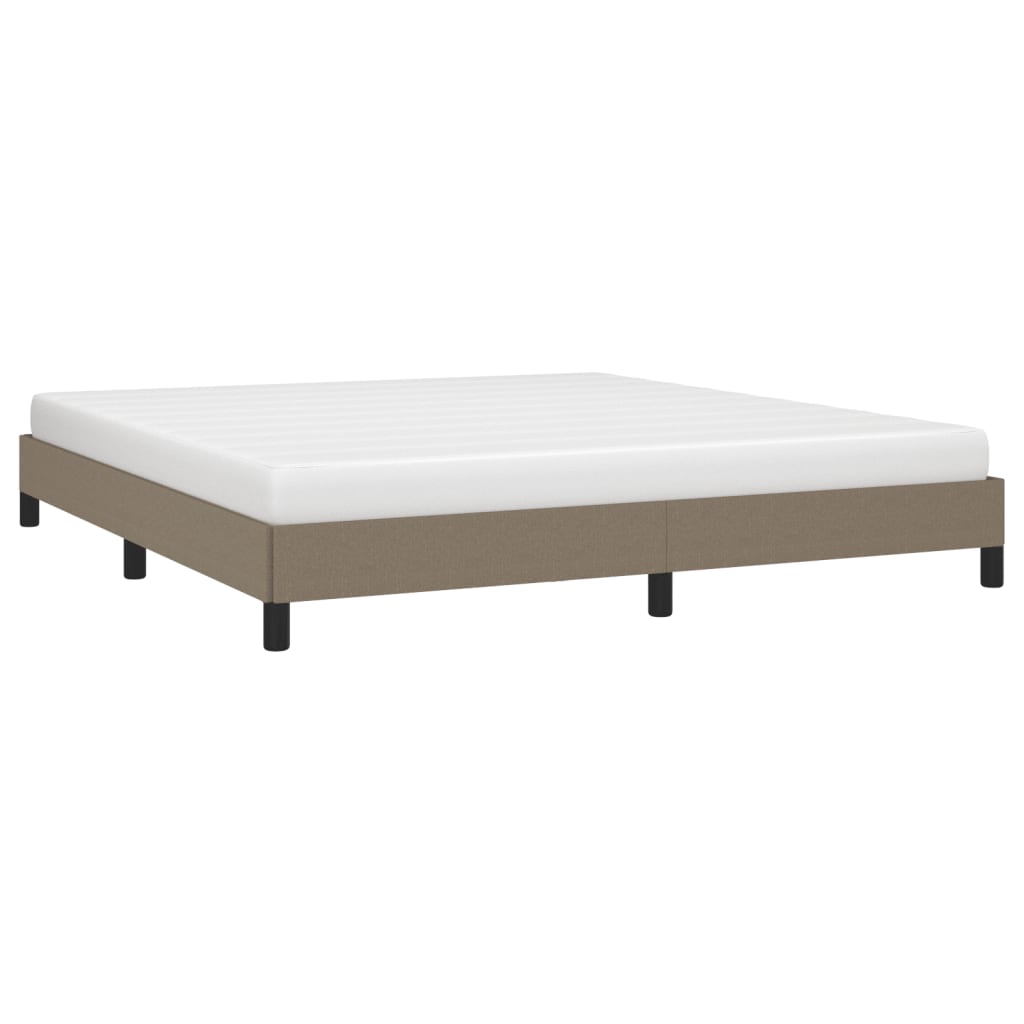 vidaXL Cadru de pat fără saltea, gri taupe, 180x200 cm, textil vidaXL Cadru de pat fără saltea, gri taupe, 180x200 cm, textil