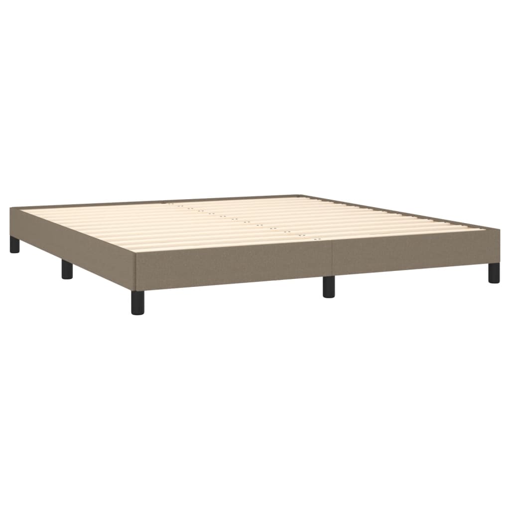 vidaXL Cadru de pat fără saltea, gri taupe, 180x200 cm, textil vidaXL Cadru de pat fără saltea, gri taupe, 180x200 cm, textil