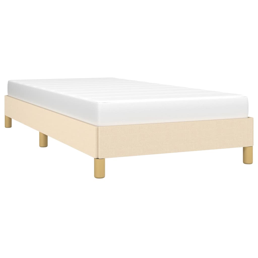 vidaXL Cadru de pat fără saltea cremă 80x200 cm țesătură