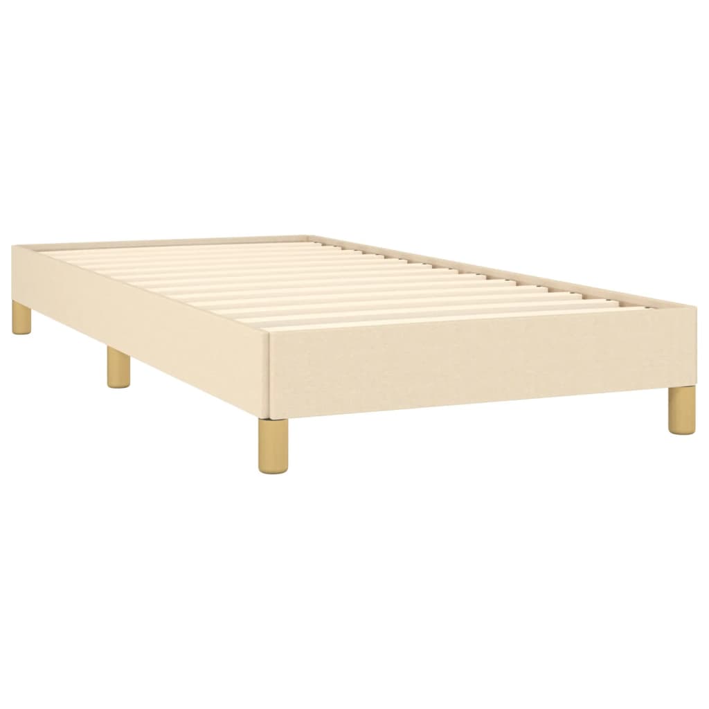 vidaXL Cadru de pat fără saltea cremă 90x190 cm țesătură