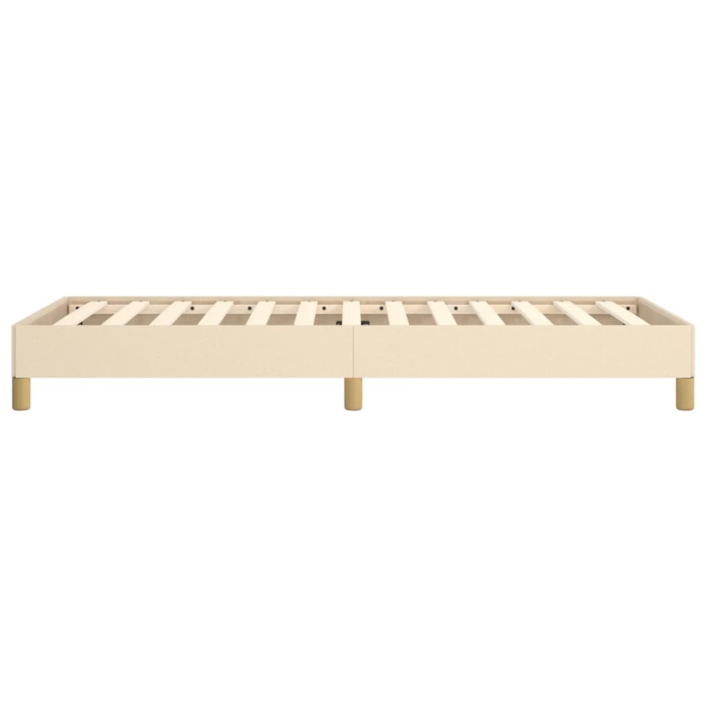 vidaXL Cadru de pat fără saltea cremă 90x190 cm țesătură