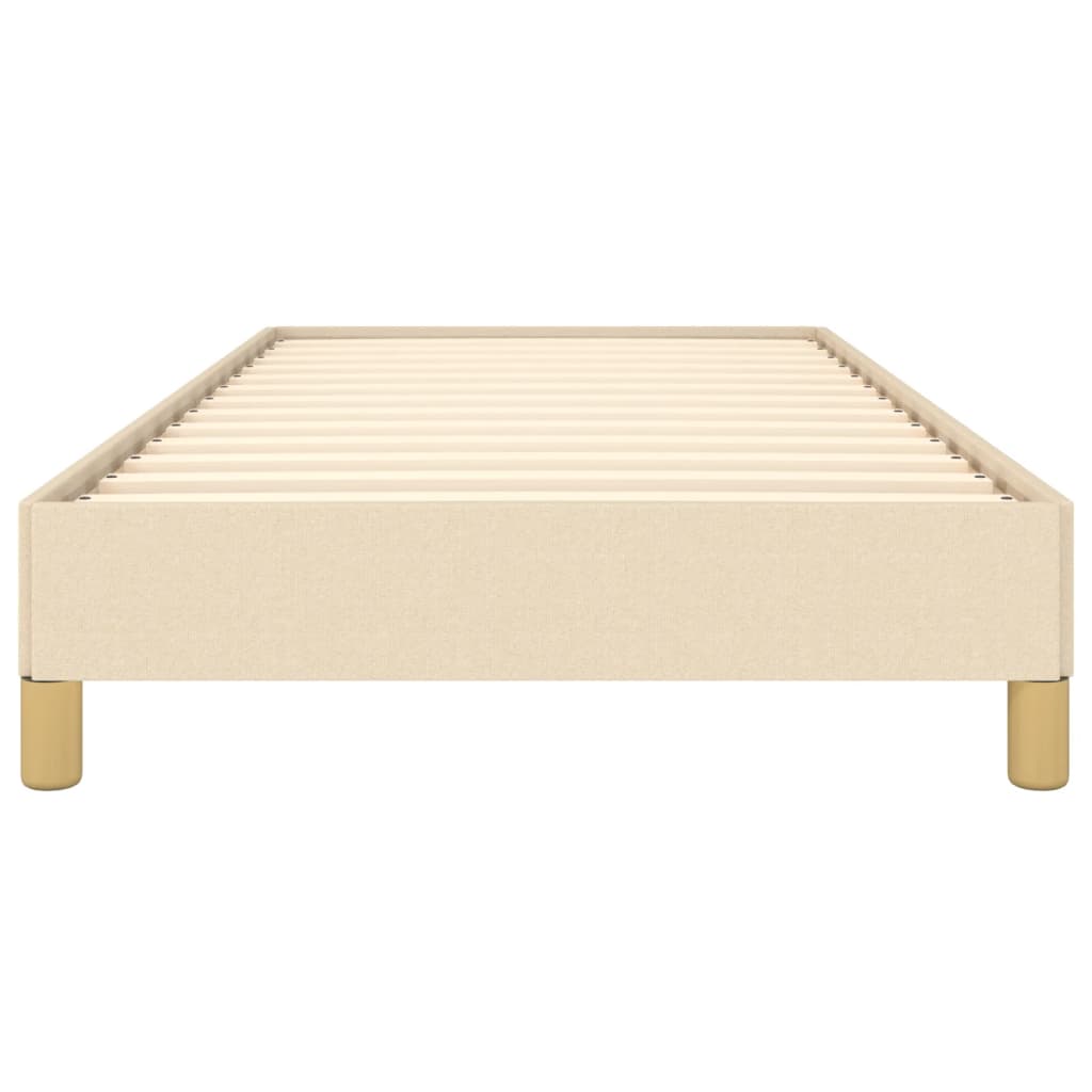 vidaXL Cadru de pat fără saltea cremă 90x200 cm țesătură