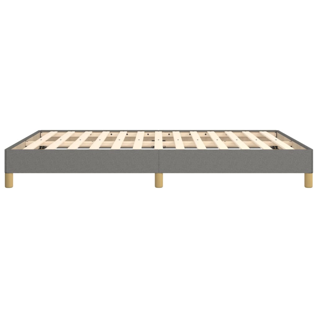 vidaXL Cadru de pat fără saltea, gri închis, 140x190 cm, textil