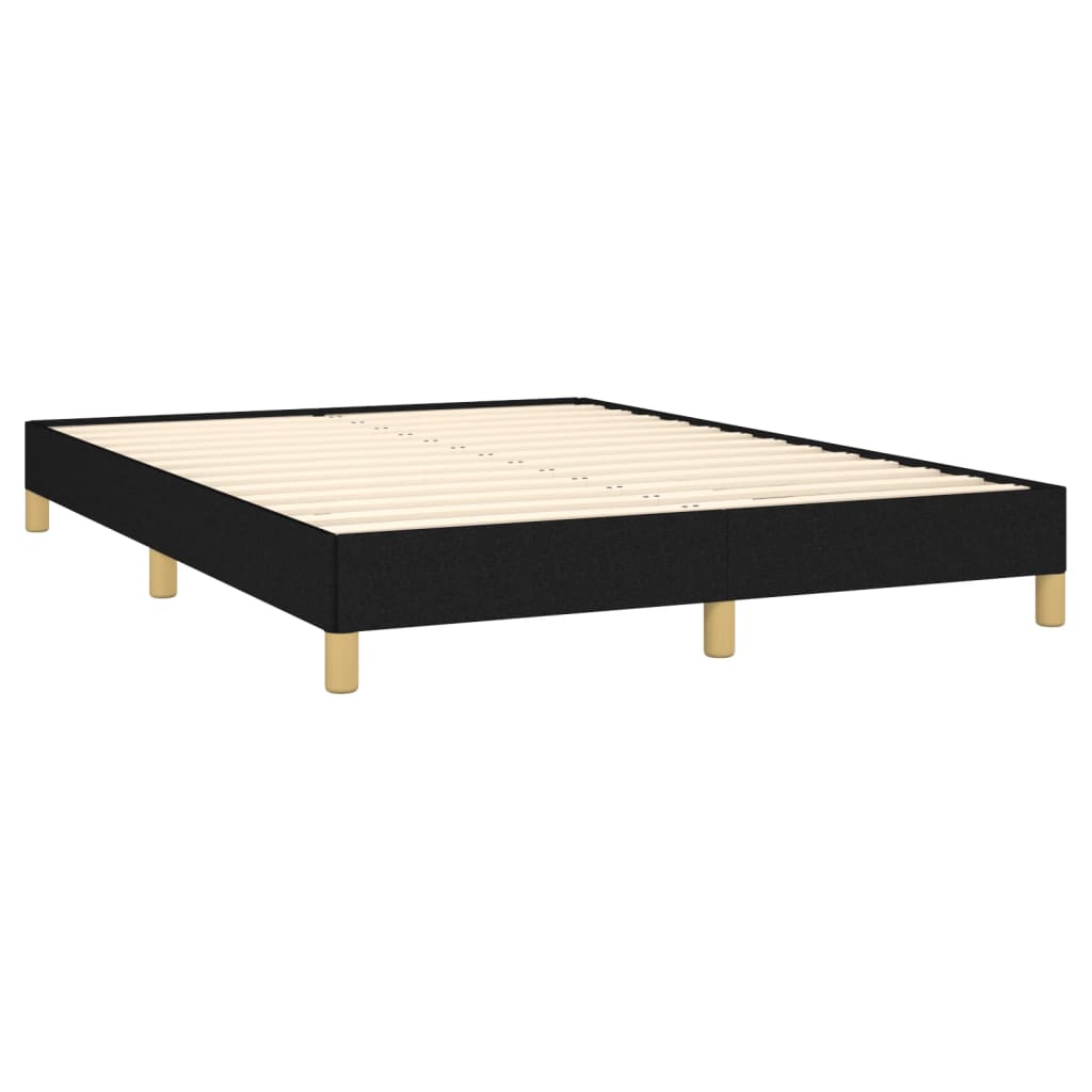 vidaXL Cadru de pat fără saltea, negru, 140x190 cm, textil