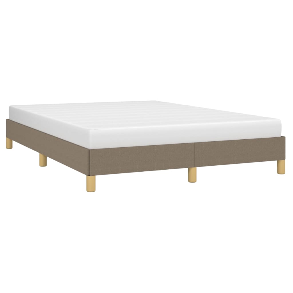 vidaXL Cadru de pat fără saltea, gri taupe, 140x190 cm, textil vidaXL Cadru de pat fără saltea, gri taupe, 140x190 cm, textil