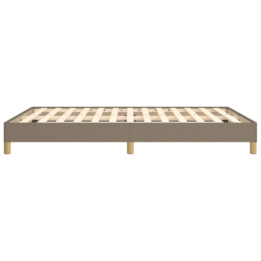 vidaXL Cadru de pat fără saltea, gri taupe, 140x190 cm, textil vidaXL Cadru de pat fără saltea, gri taupe, 140x190 cm, textil