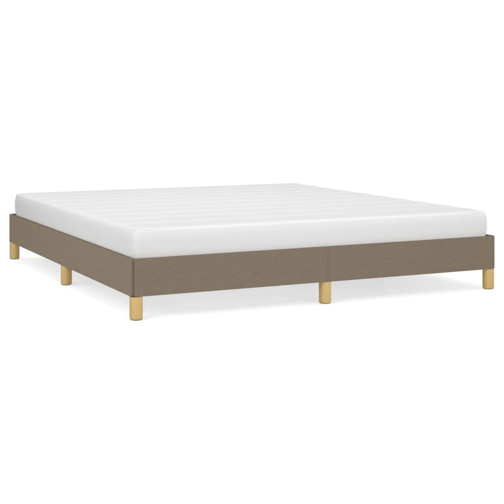 vidaXL Cadru de pat fără saltea, gri taupe, 180x200 cm, textil vidaXL Cadru de pat fără saltea, gri taupe, 180x200 cm, textil