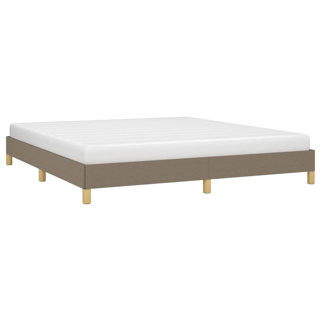 vidaXL Cadru de pat fără saltea, gri taupe, 180x200 cm, textil vidaXL Cadru de pat fără saltea, gri taupe, 180x200 cm, textil