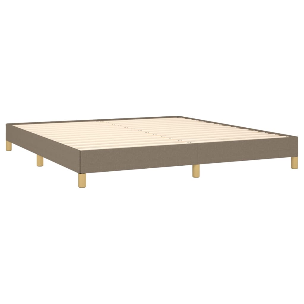 vidaXL Cadru de pat fără saltea, gri taupe, 180x200 cm, textil vidaXL Cadru de pat fără saltea, gri taupe, 180x200 cm, textil