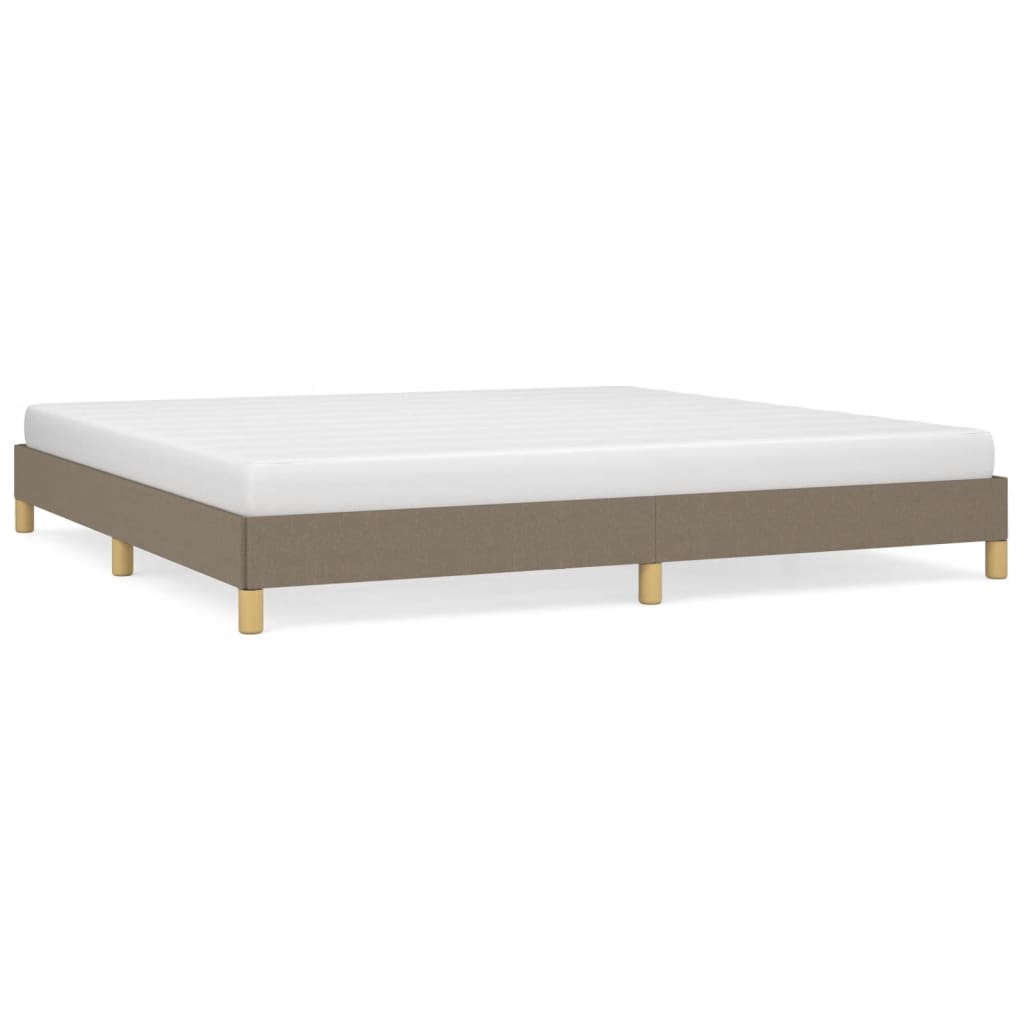 vidaXL Cadru de pat fără saltea, gri taupe, 200x200 cm, textil vidaXL Cadru de pat fără saltea, gri taupe, 200x200 cm, textil