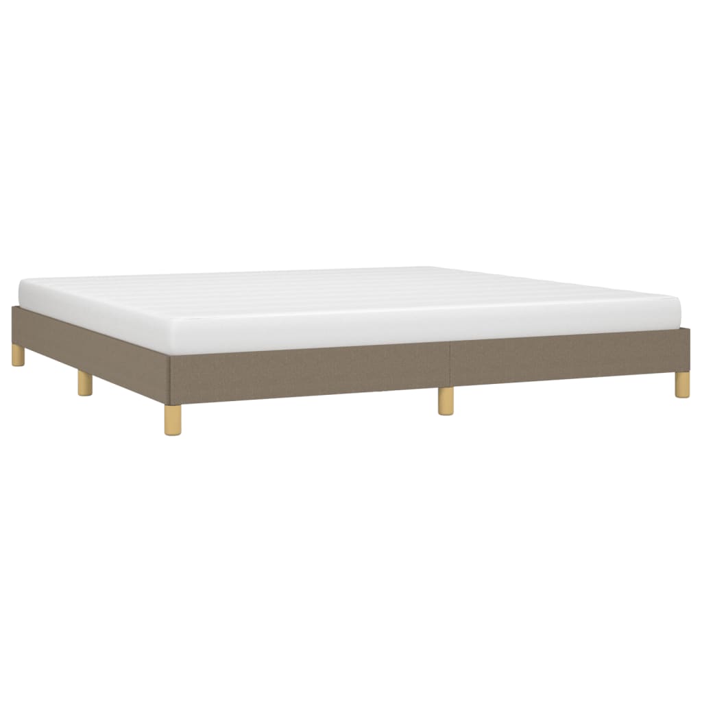 vidaXL Cadru de pat fără saltea, gri taupe, 200x200 cm, textil vidaXL Cadru de pat fără saltea, gri taupe, 200x200 cm, textil