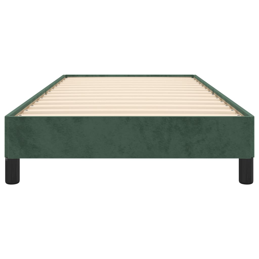 vidaXL Cadru de pat fără saltea, verde închis, 90x190 cm, catifea vidaXL Cadru de pat fără saltea, verde închis, 90x190 cm, catifea