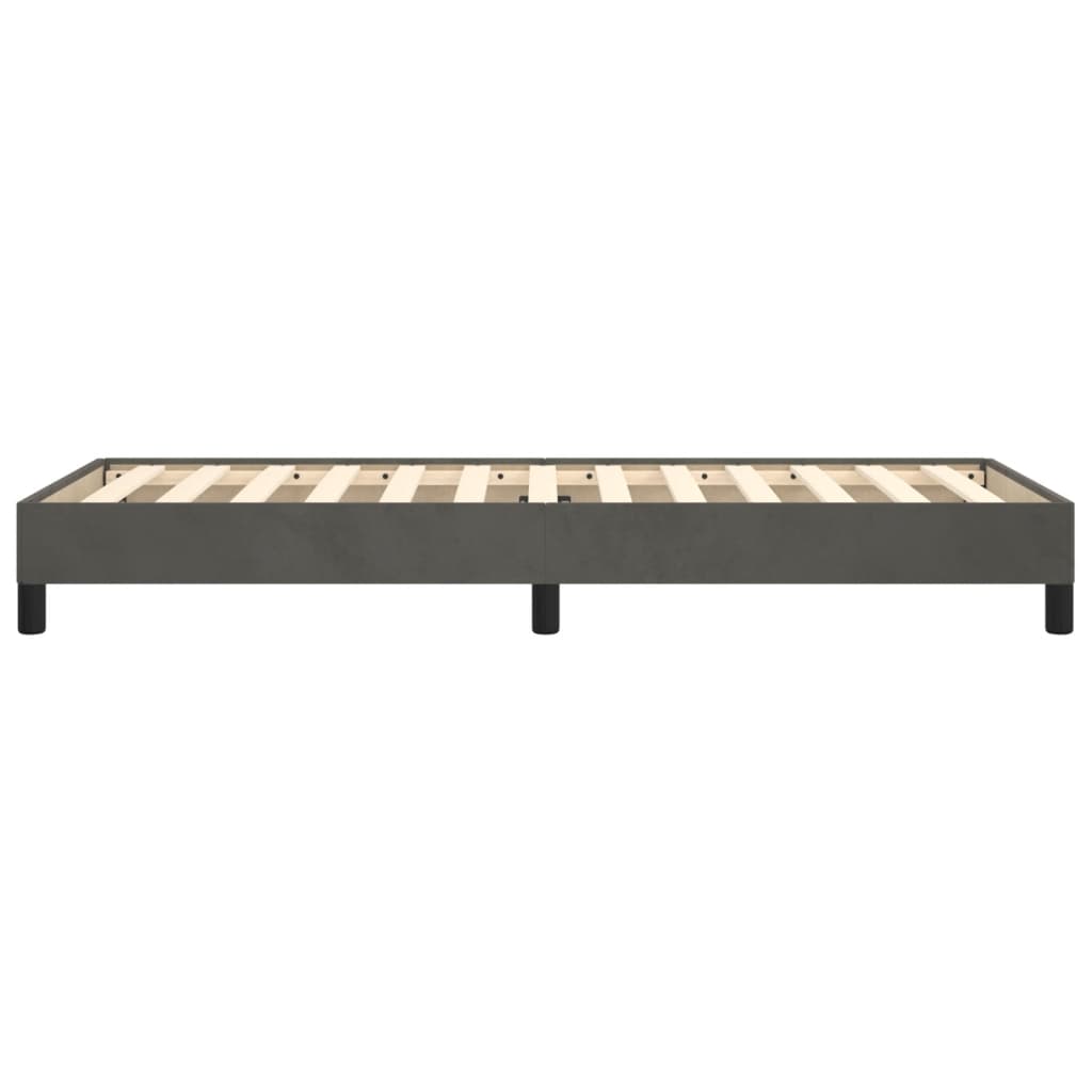 vidaXL Cadru de pat fără saltea, gri închis, 90x200 cm, catifea vidaXL Cadru de pat fără saltea, gri închis, 90x200 cm, catifea