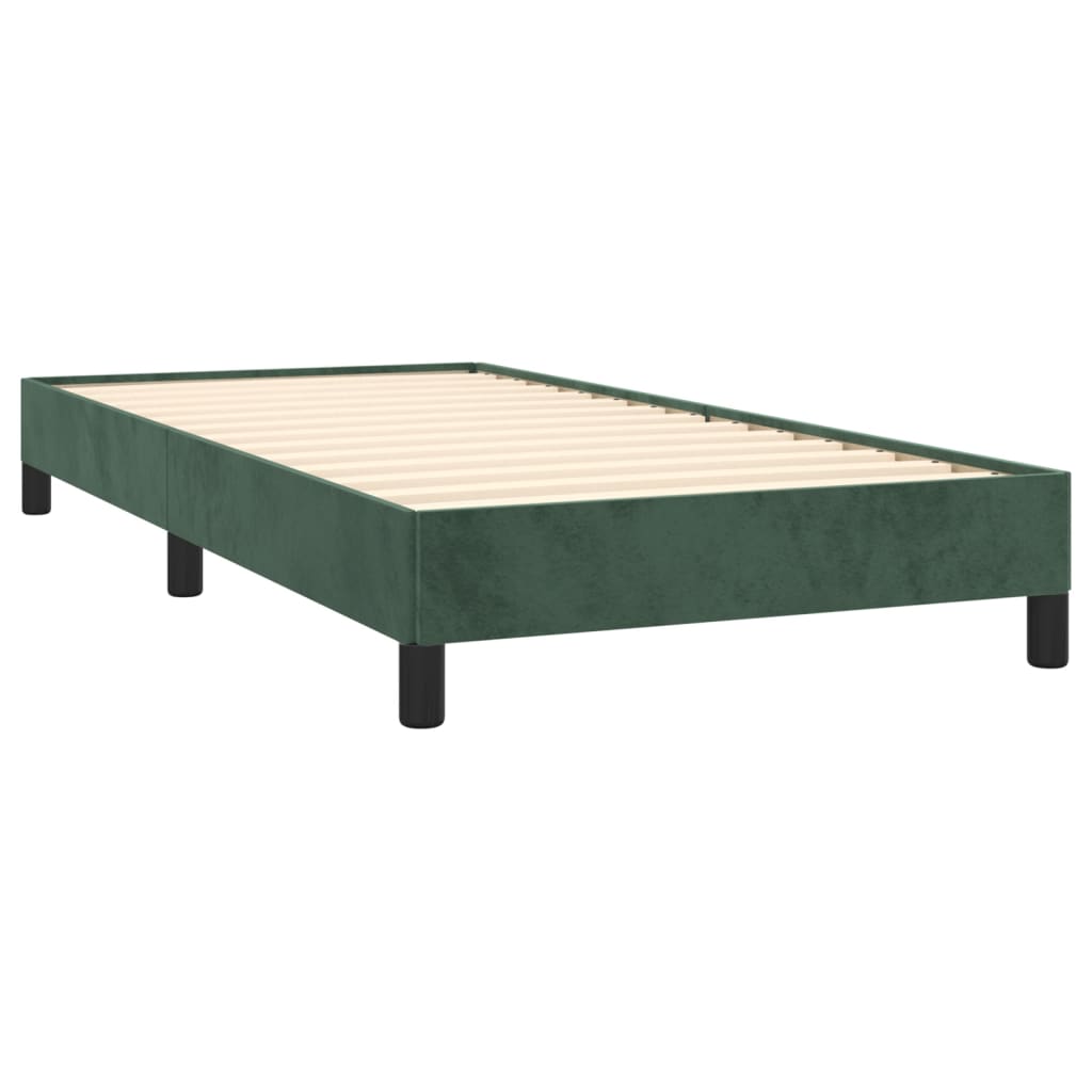 vidaXL Cadru de pat fără saltea, verde închis, 100x200 cm, catifea vidaXL Cadru de pat fără saltea, verde închis, 100x200 cm, catifea