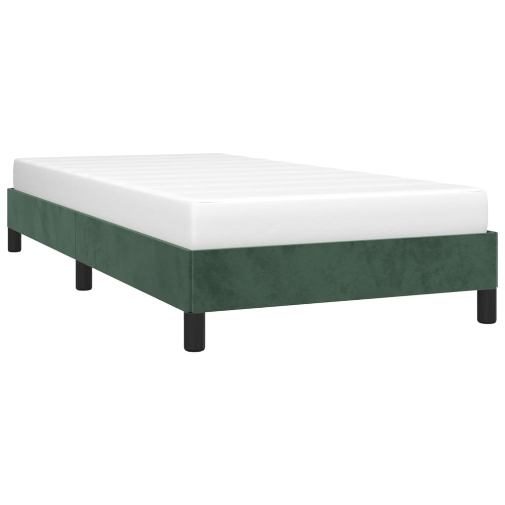 vidaXL Cadru de pat fără saltea, verde închis, 100x200 cm, catifea vidaXL Cadru de pat fără saltea, verde închis, 100x200 cm, catifea