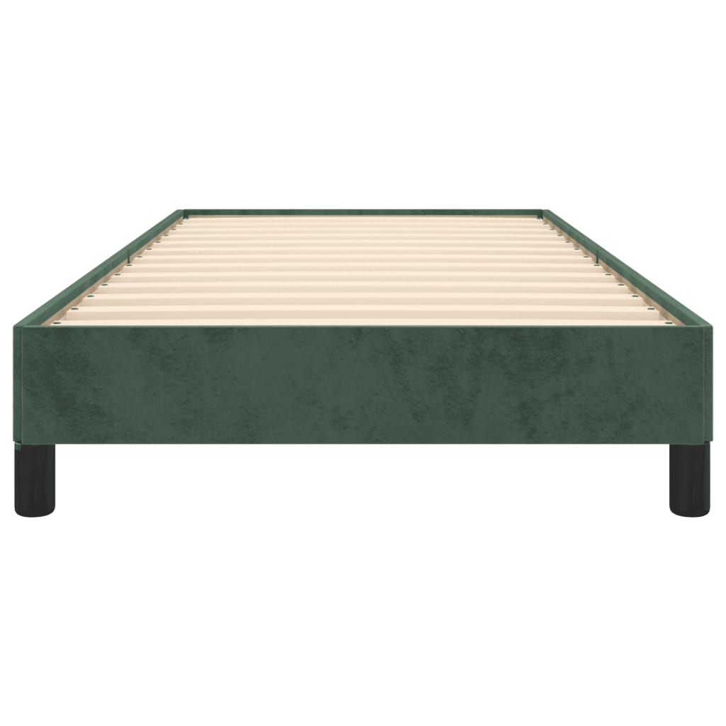 vidaXL Cadru de pat fără saltea, verde închis, 100x200 cm, catifea vidaXL Cadru de pat fără saltea, verde închis, 100x200 cm, catifea
