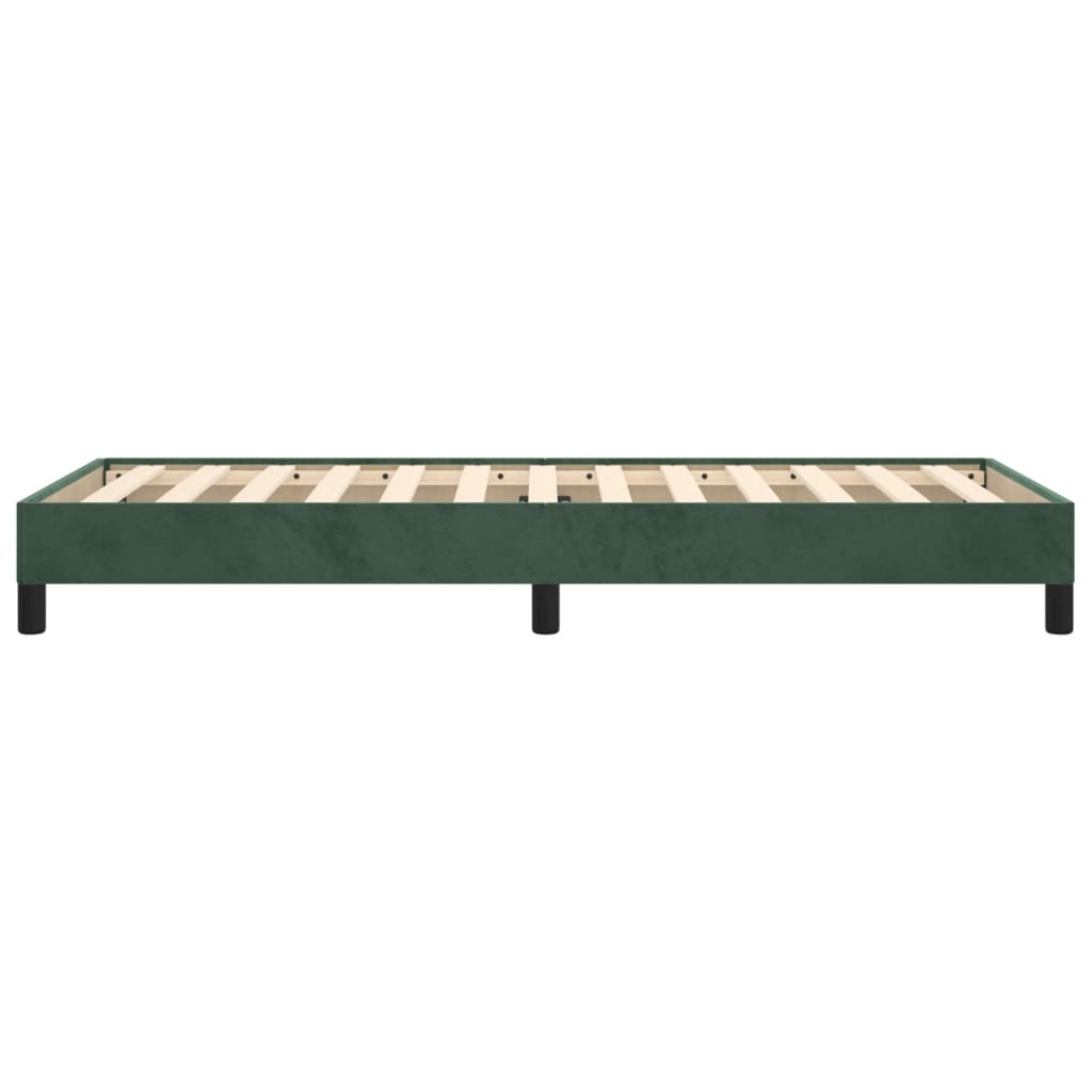 vidaXL Cadru de pat fără saltea, verde închis, 100x200 cm, catifea vidaXL Cadru de pat fără saltea, verde închis, 100x200 cm, catifea