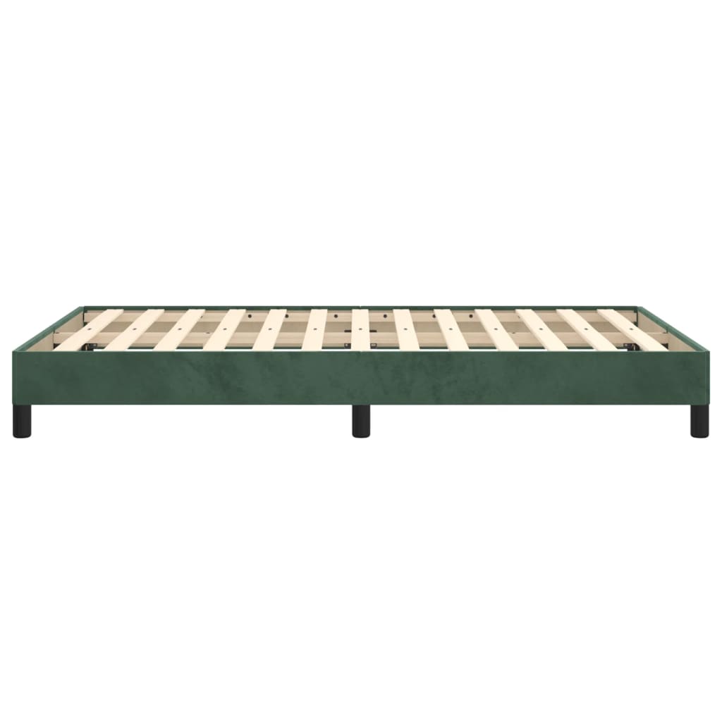 vidaXL Cadru de pat fără saltea, verde închis, 120x200 cm, catifea vidaXL Cadru de pat fără saltea, verde închis, 120x200 cm, catifea