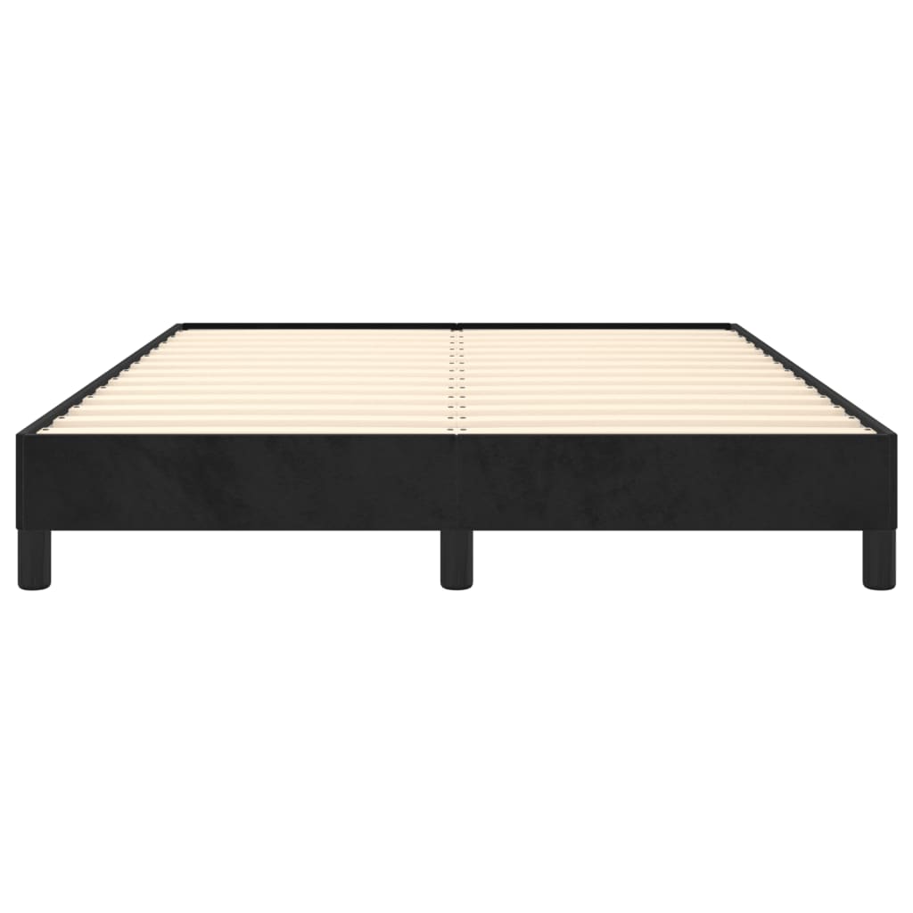 vidaXL Cadru de pat fără saltea, negru, 140x190 cm, catifea vidaXL Cadru de pat fără saltea, negru, 140x190 cm, catifea