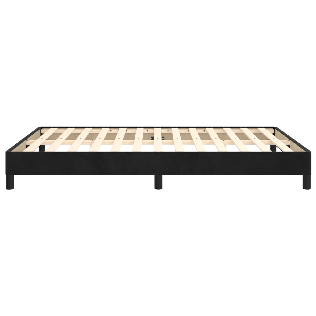 vidaXL Cadru de pat fără saltea, negru, 140x190 cm, catifea vidaXL Cadru de pat fără saltea, negru, 140x190 cm, catifea