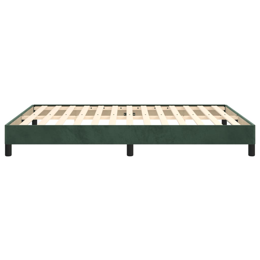vidaXL Cadru de pat fără saltea, verde închis, 140x190 cm, catifea vidaXL Cadru de pat fără saltea, verde închis, 140x190 cm, catifea