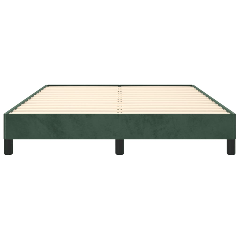 vidaXL Cadru de pat fără saltea, verde închis, 140x200 cm, catifea vidaXL Cadru de pat fără saltea, verde închis, 140x200 cm, catifea