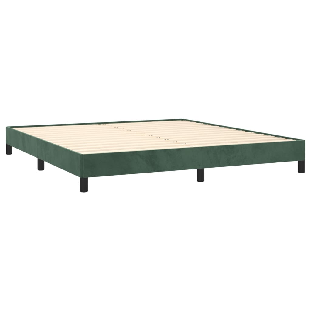 vidaXL Cadru de pat fără saltea, verde închis, 160x200 cm, catifea vidaXL Cadru de pat fără saltea, verde închis, 160x200 cm, catifea