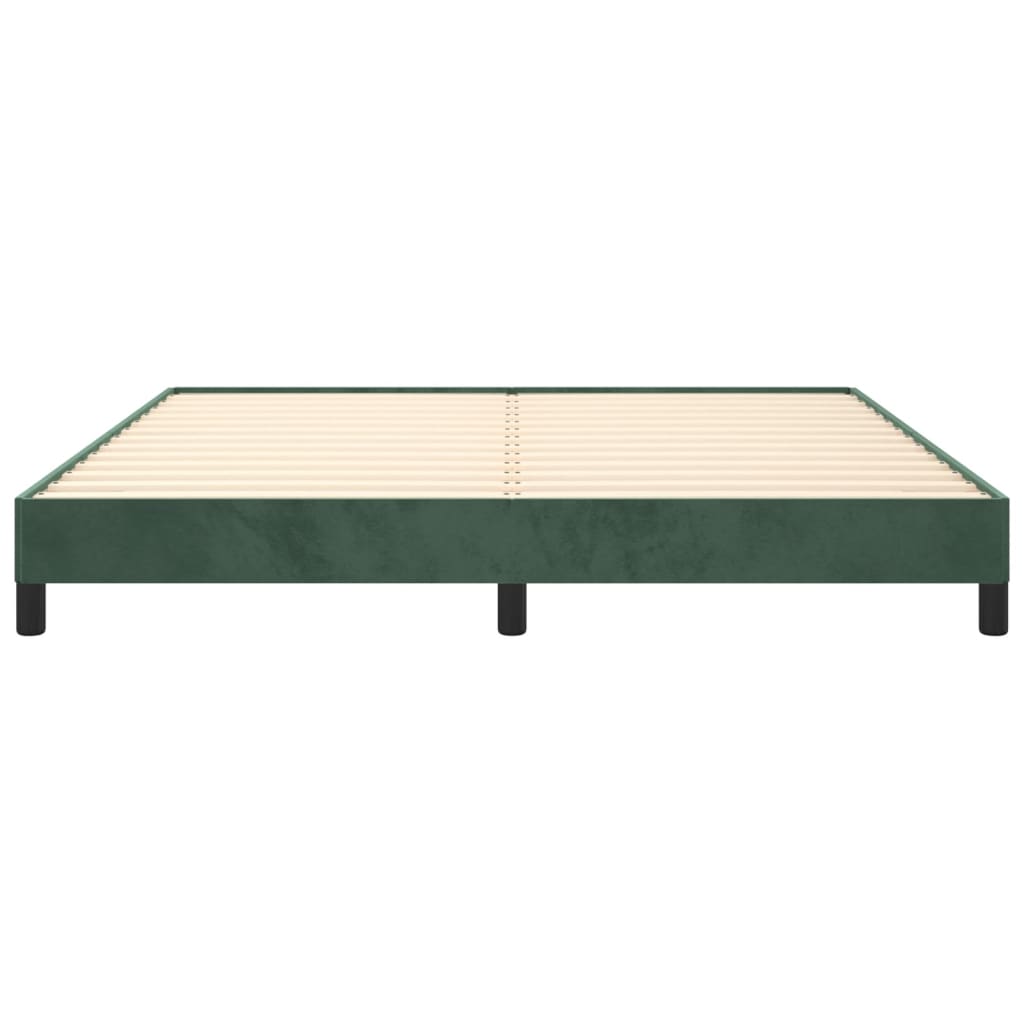 vidaXL Cadru de pat fără saltea, verde închis, 160x200 cm, catifea vidaXL Cadru de pat fără saltea, verde închis, 160x200 cm, catifea