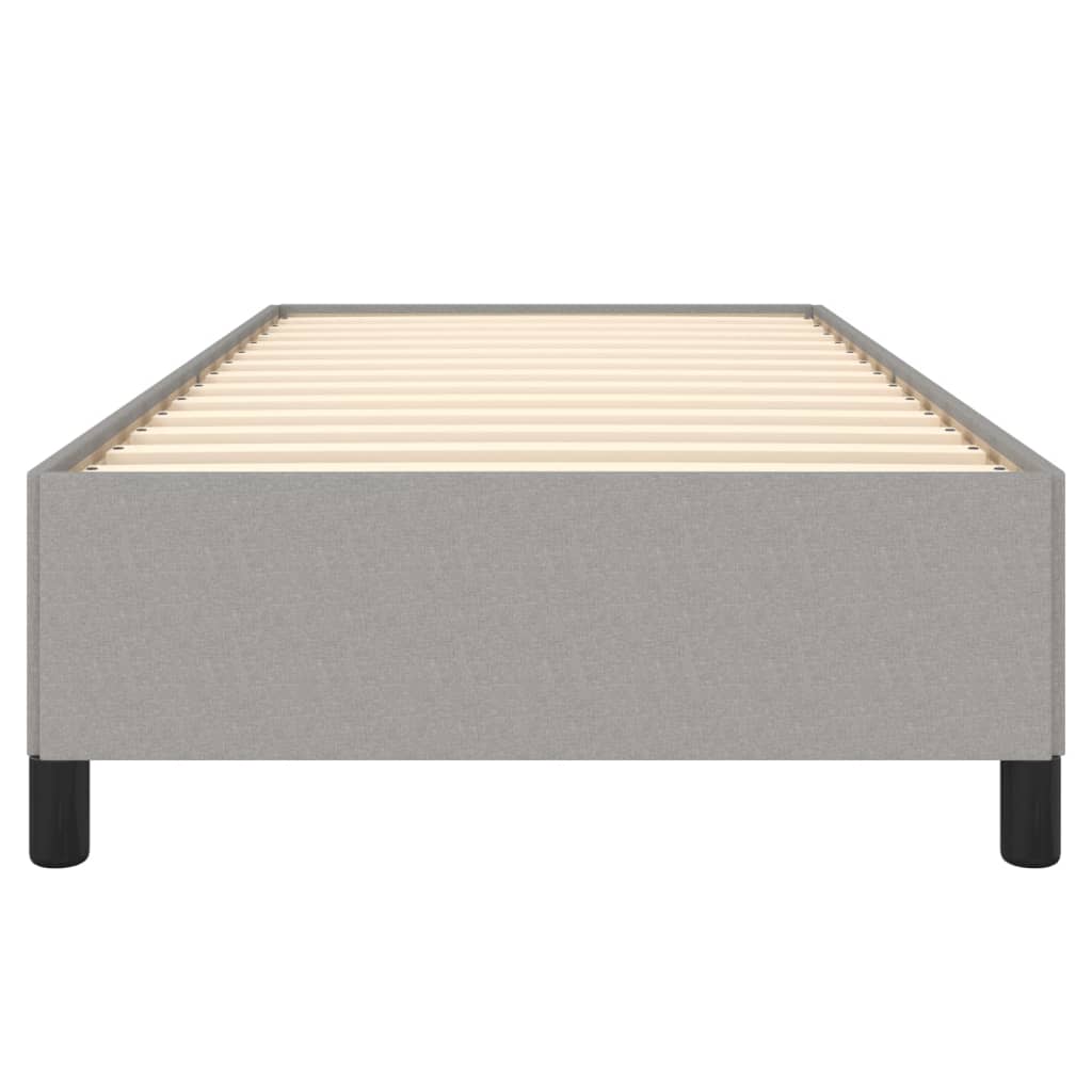 vidaXL Cadru de pat fără saltea, gri deschis, 90x190 cm, textil