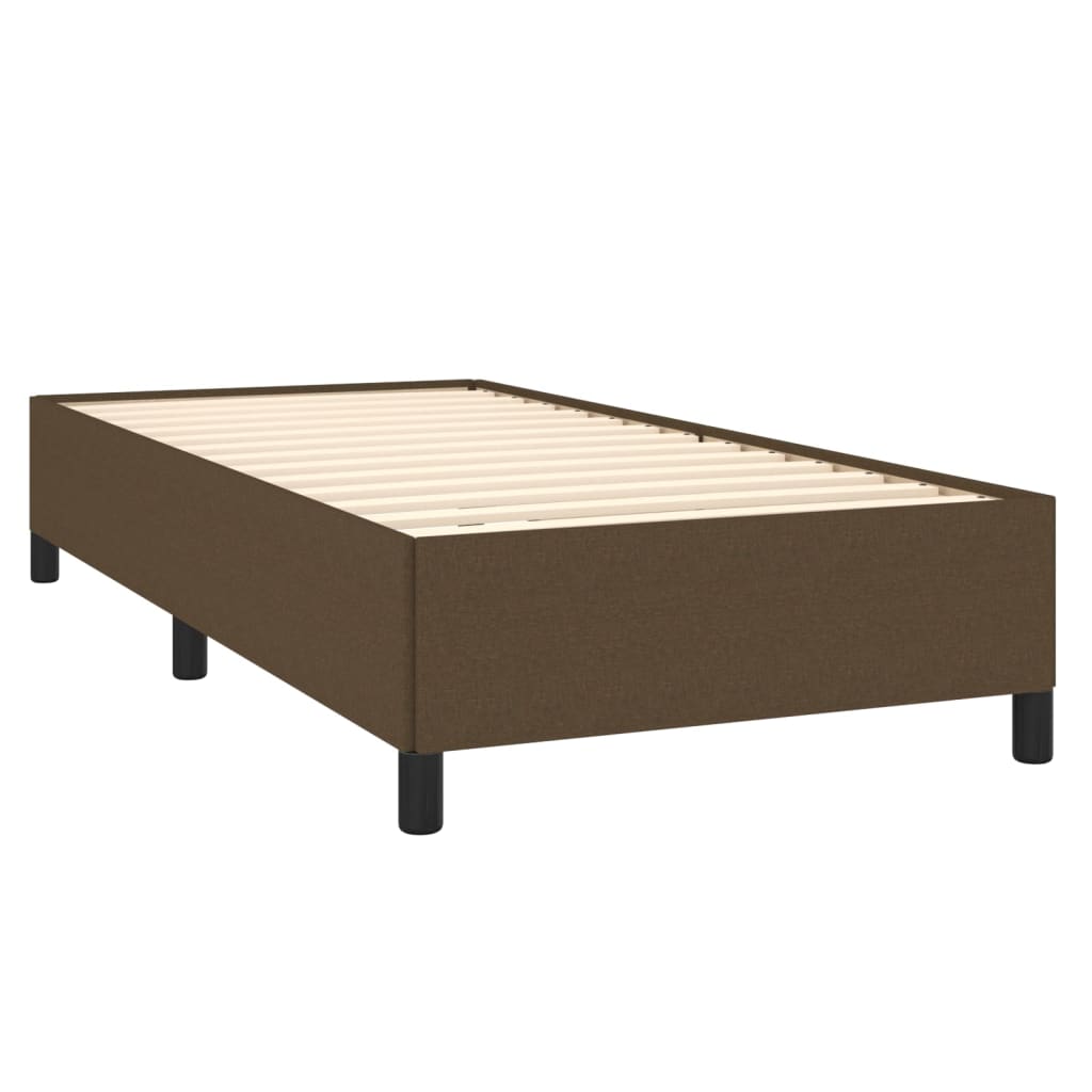 vidaXL Cadru de pat fără saltea, maro închis, 90x190 cm, textil vidaXL Cadru de pat fără saltea, maro închis, 90x190 cm, textil