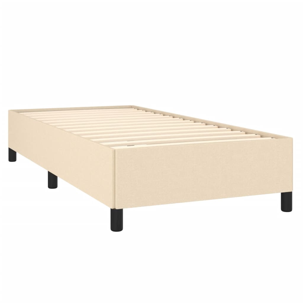 vidaXL Cadru de pat fără saltea cremă 90x190 cm țesătură