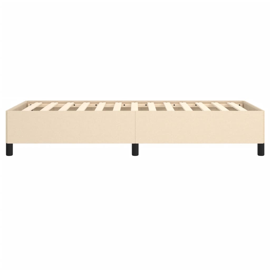 vidaXL Cadru de pat fără saltea cremă 90x190 cm țesătură