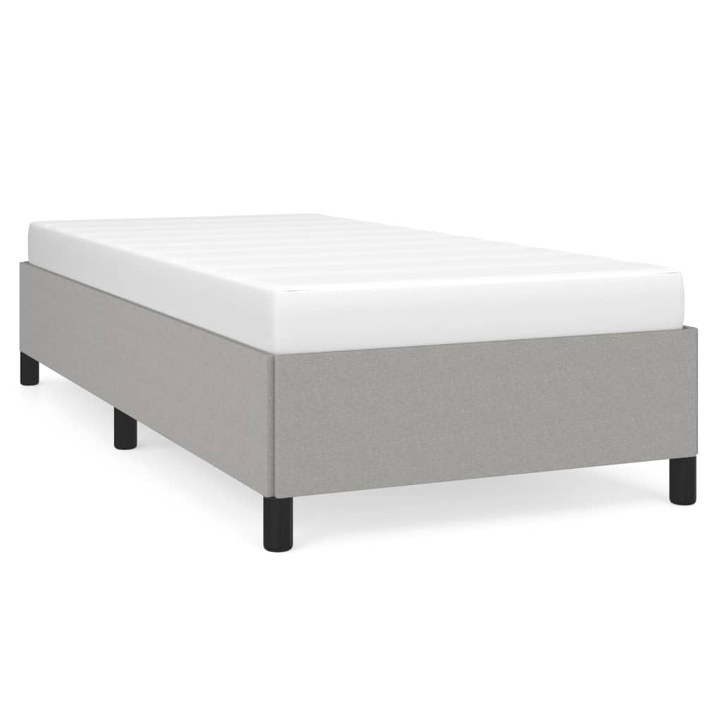 vidaXL Cadru de pat fără saltea, gri deschis, 90x200 cm, textil