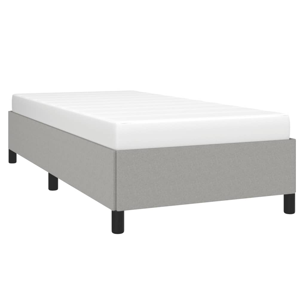vidaXL Cadru de pat fără saltea, gri deschis, 90x200 cm, textil