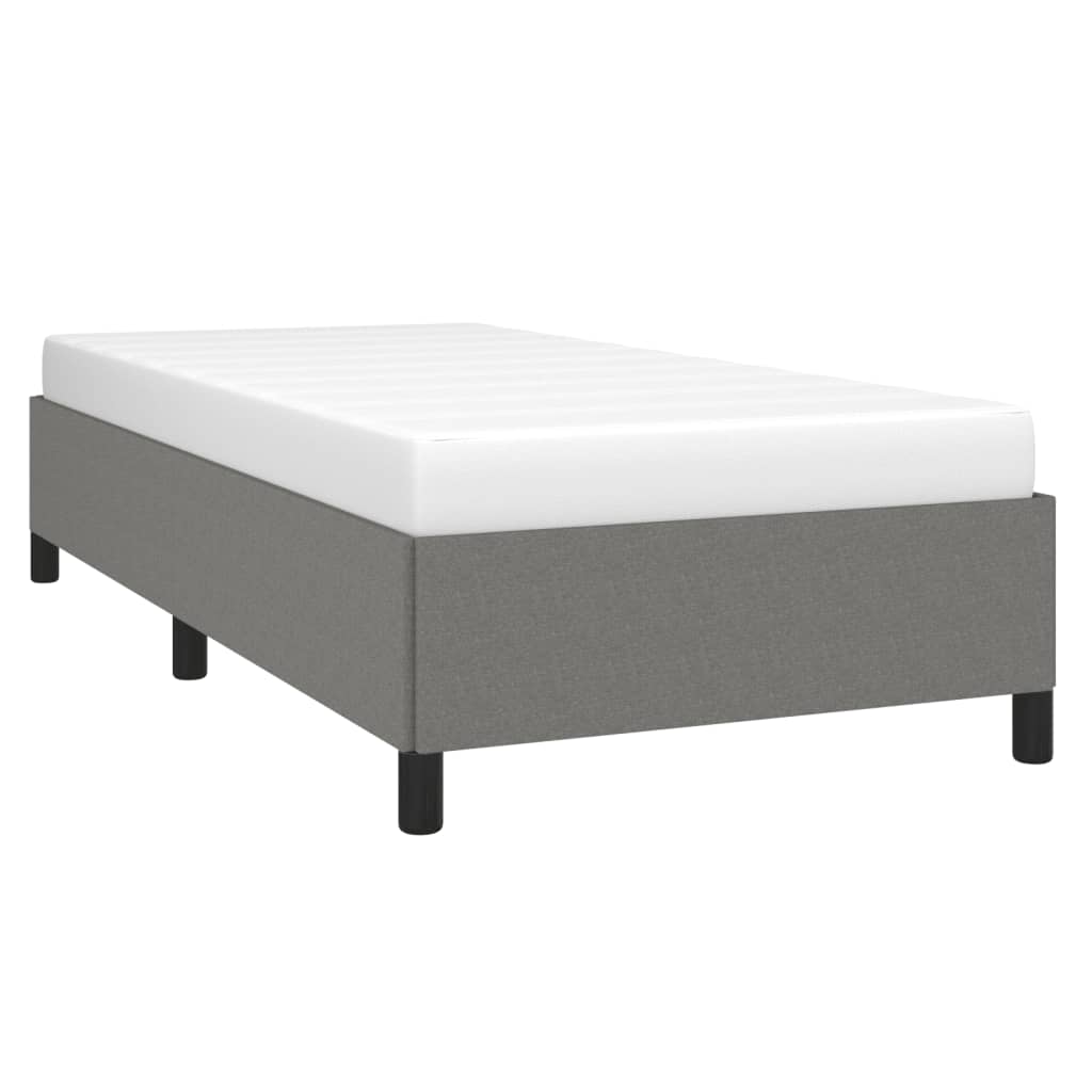 vidaXL Cadru de pat fără saltea, gri închis, 100x200 cm, textil