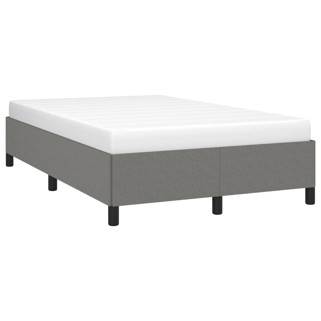 vidaXL Cadru de pat fără saltea, gri închis, 120x200 cm, textil