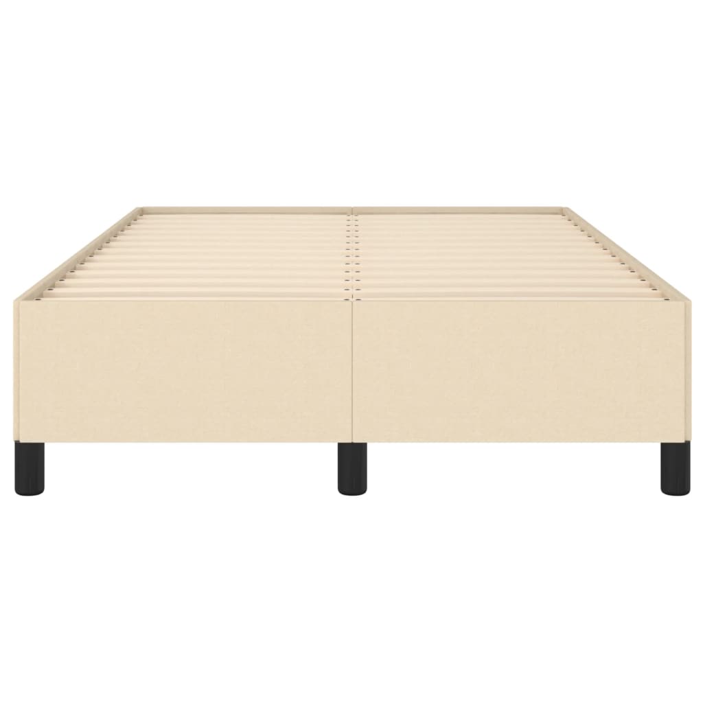 vidaXL Cadru de pat fără saltea, crem, 120x200 cm, textil