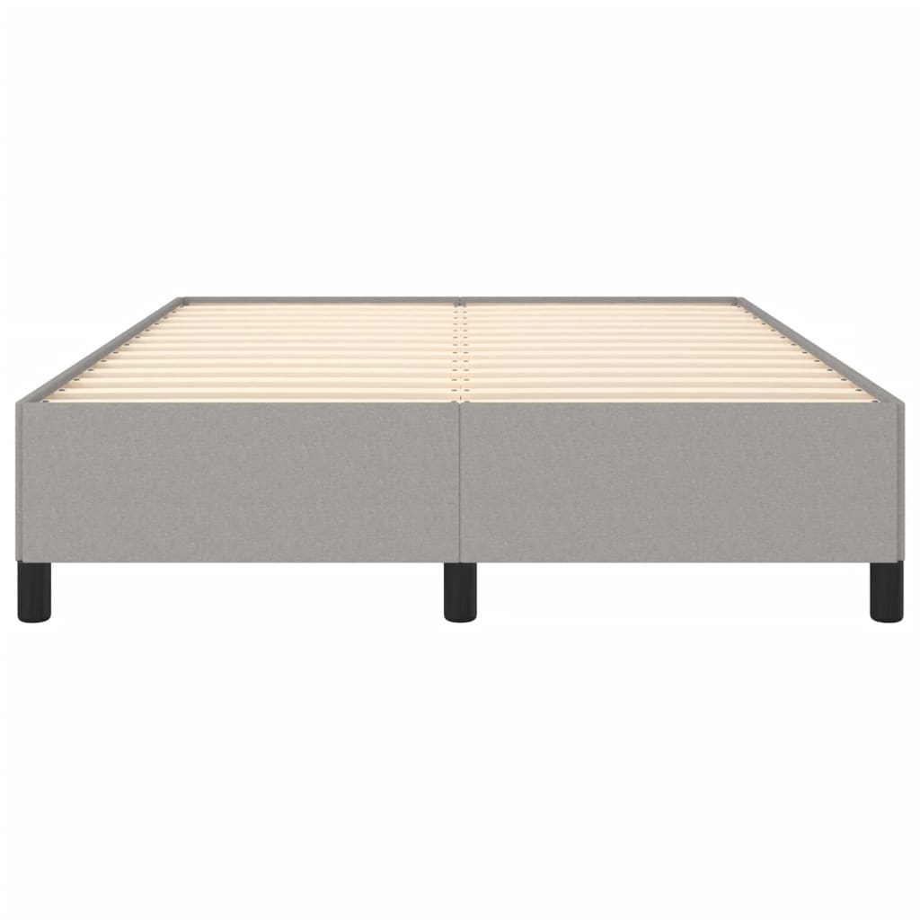 vidaXL Cadru de pat fără saltea, gri deschis, 140x190 cm, textil