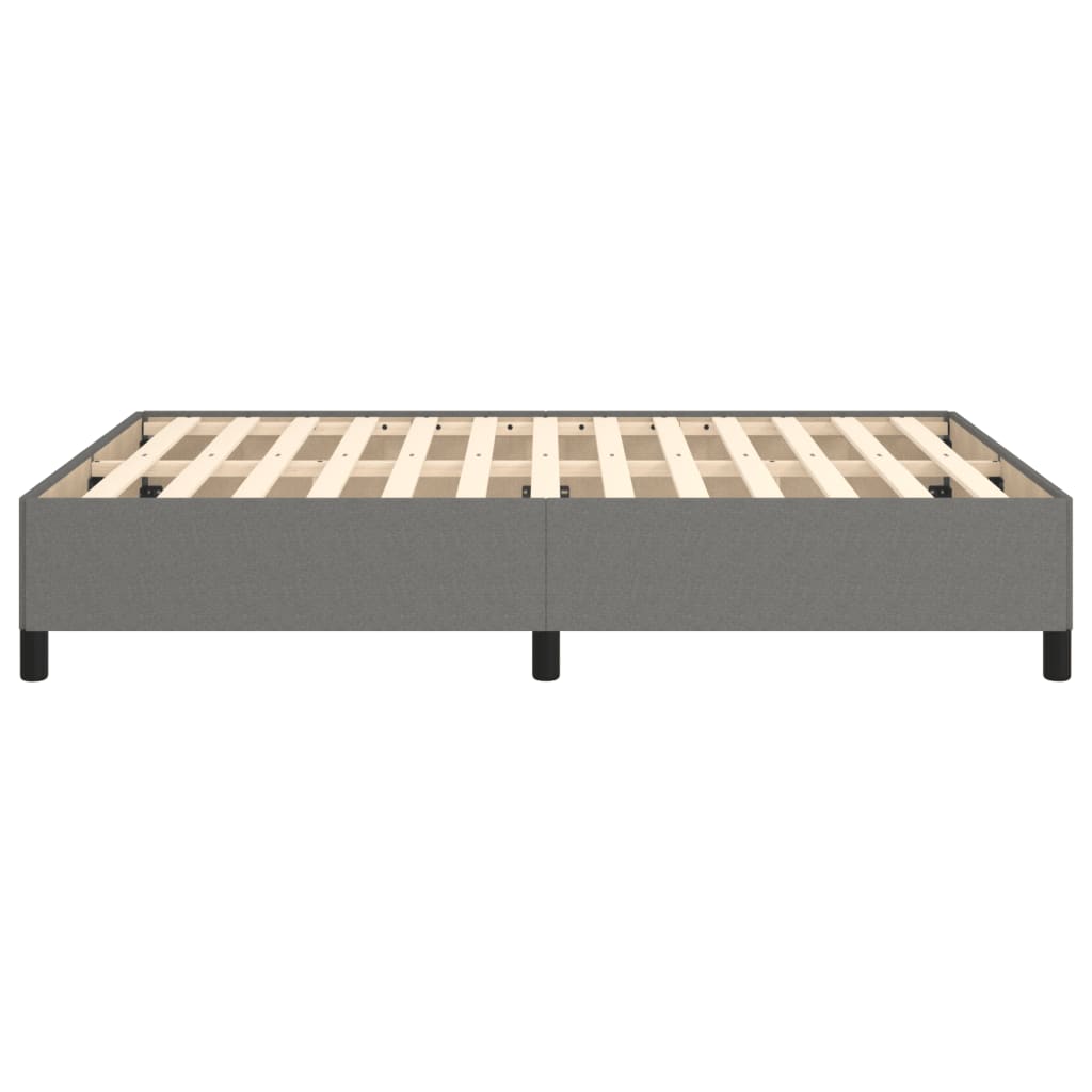 vidaXL Cadru de pat fără saltea, gri închis, 140x190 cm, textil