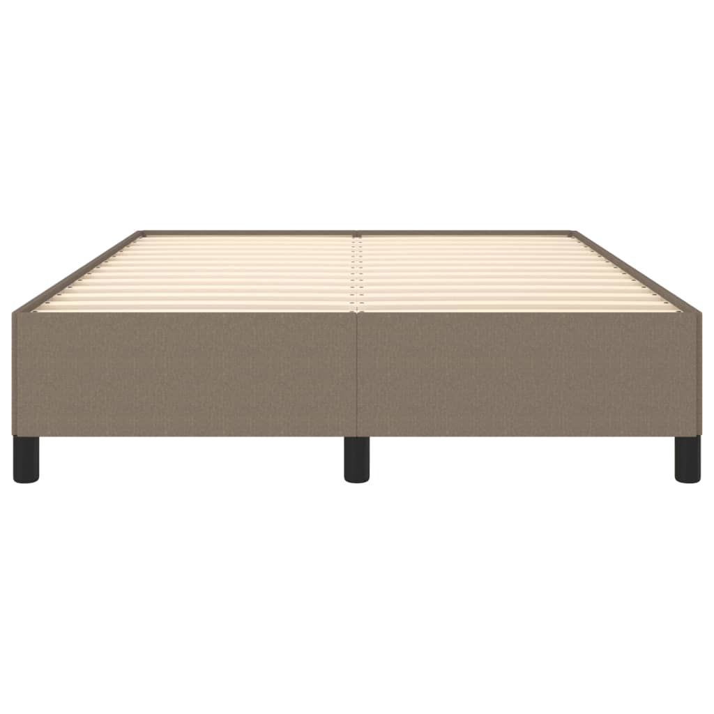 vidaXL Cadru de pat fără saltea, gri taupe, 140x190 cm, textil vidaXL Cadru de pat fără saltea, gri taupe, 140x190 cm, textil
