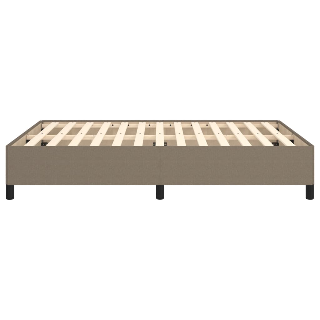 vidaXL Cadru de pat fără saltea, gri taupe, 140x190 cm, textil vidaXL Cadru de pat fără saltea, gri taupe, 140x190 cm, textil