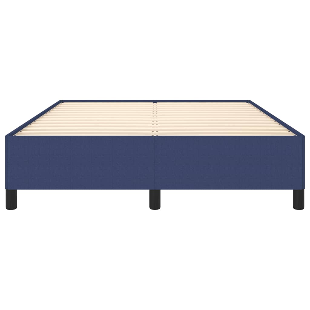 vidaXL Cadru de pat fără saltea, albastru, 140x190 cm, textil