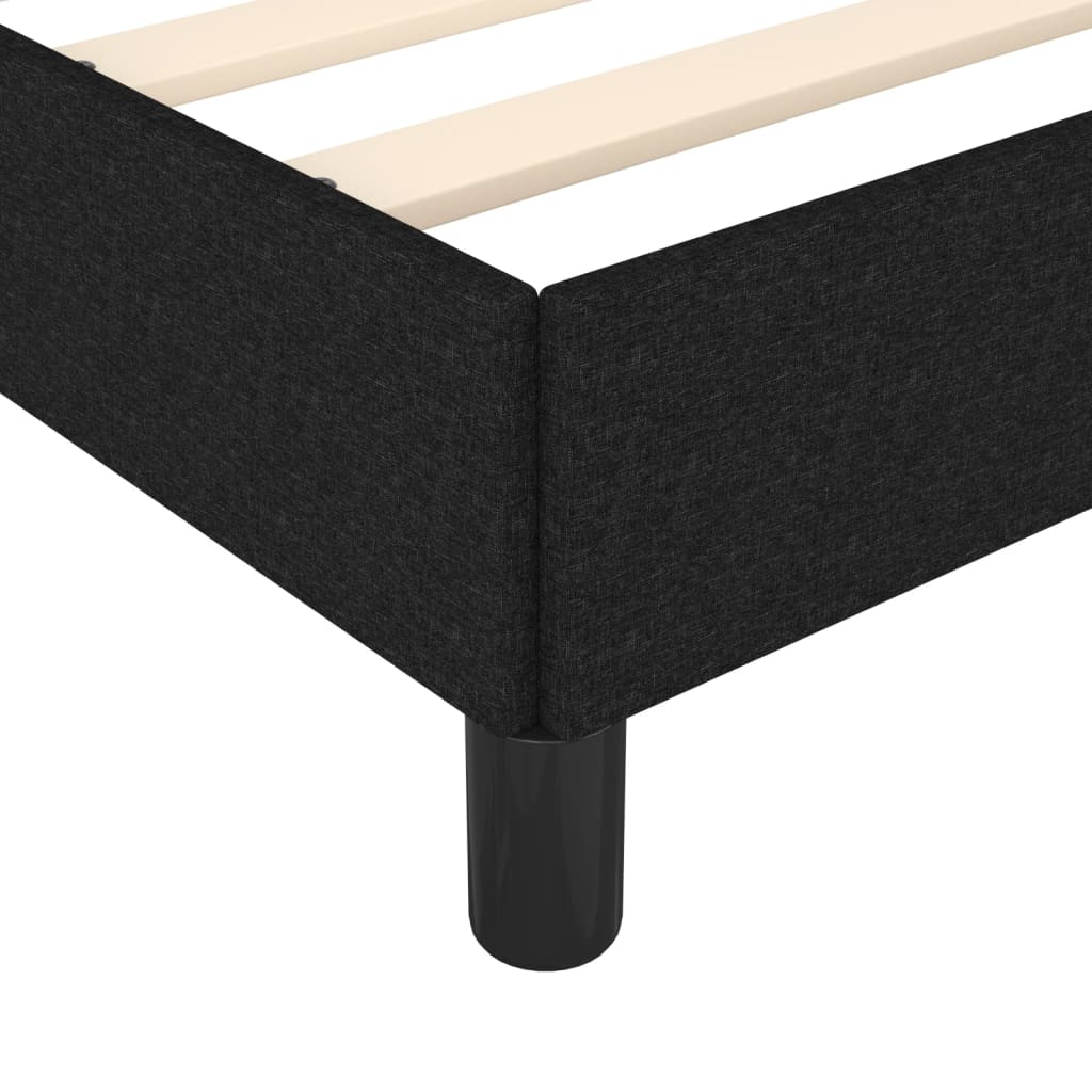 vidaXL Cadru de pat fără saltea, negru, 140x200 cm, textil vidaXL Cadru de pat fără saltea, negru, 140x200 cm, textil
