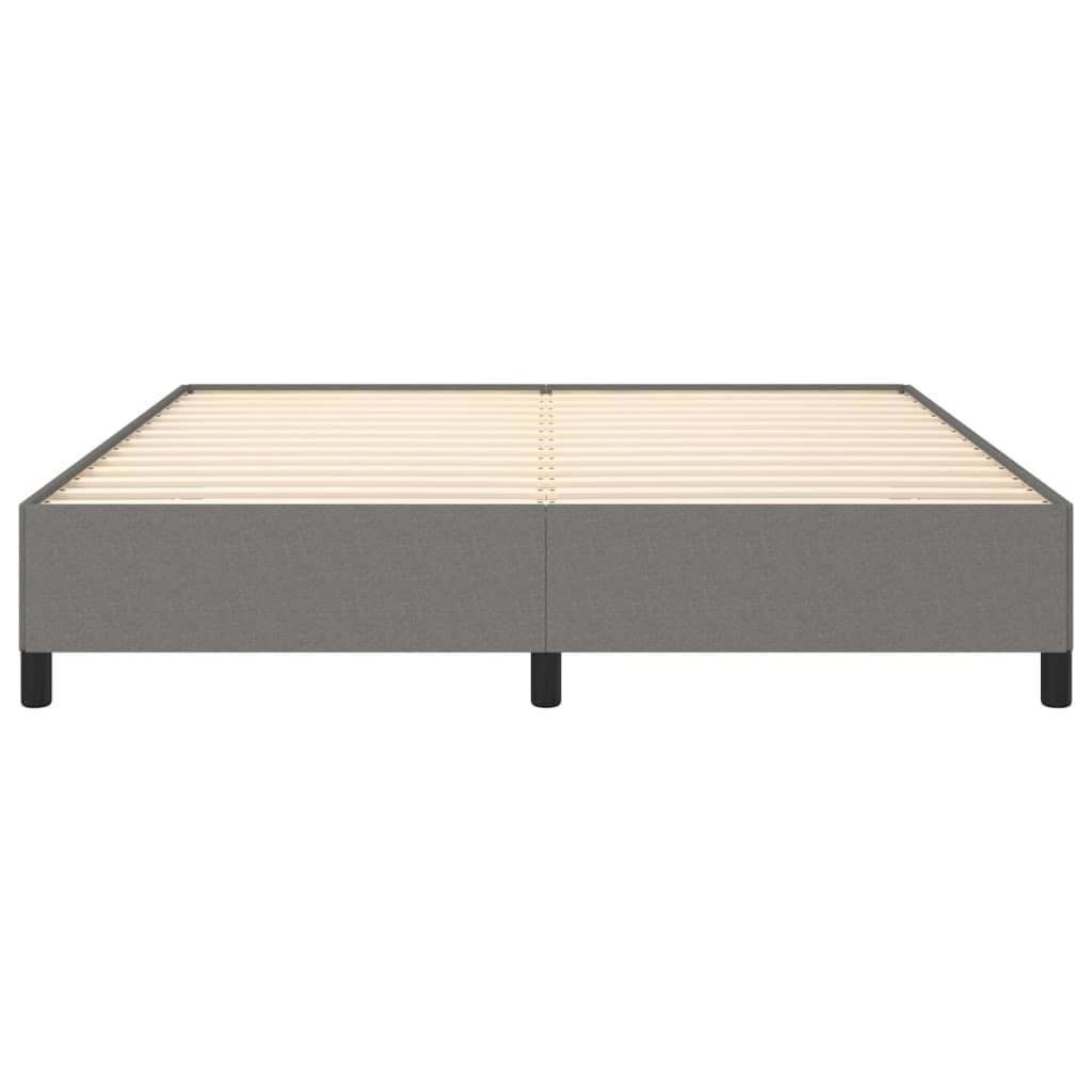 vidaXL Cadru de pat fără saltea, gri închis, 160x200 cm, textil