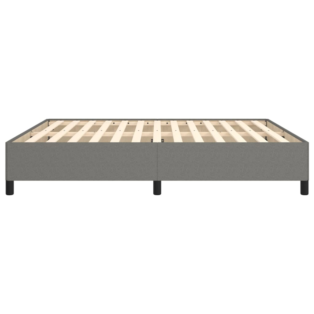 vidaXL Cadru de pat fără saltea, gri închis, 160x200 cm, textil