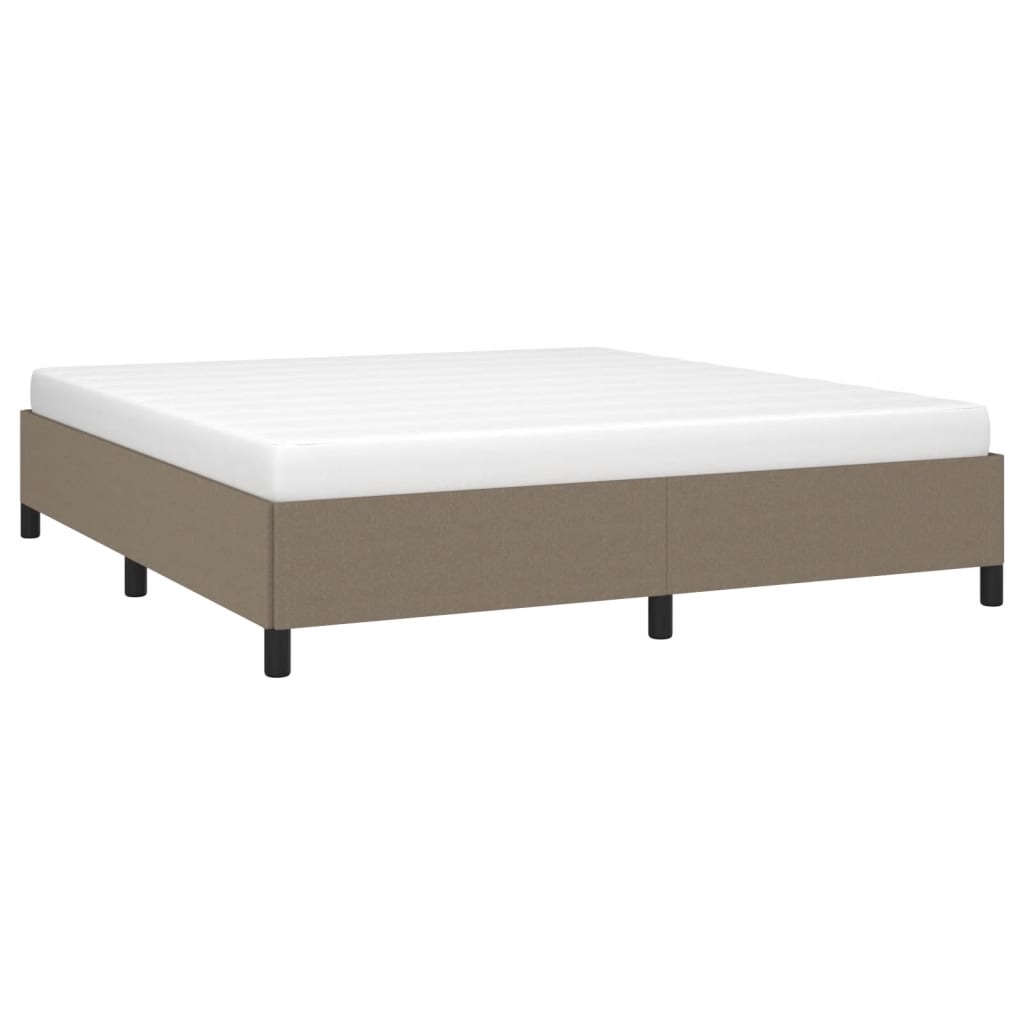 vidaXL Cadru de pat fără saltea, gri taupe, 160x200 cm, textil